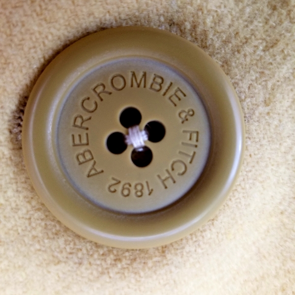 Abercrombie & Fitch yellow, wool pea coat - Picture 9 of 11